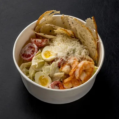 Салат Цезарь с креветкой