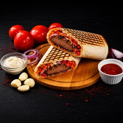 Шаурма с люля кебаб из свинины